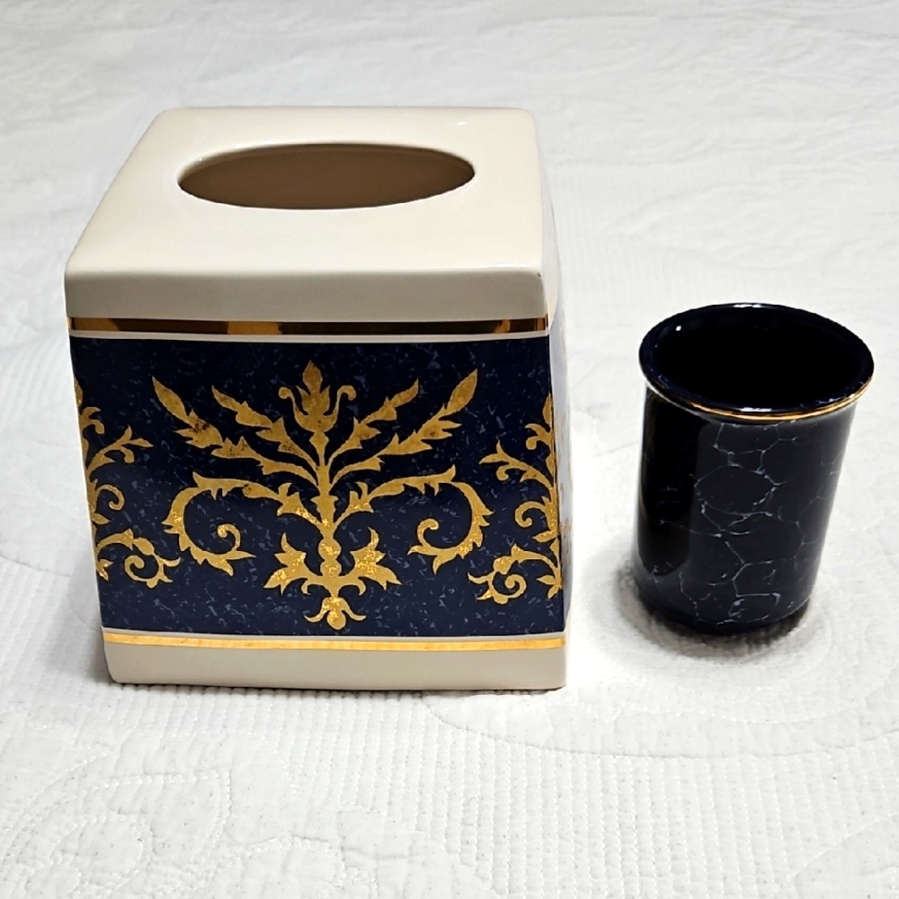 Imperial Design Tissue Box/Qtip Holder